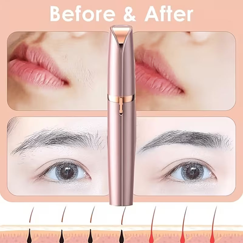 SEDA BROW PRO™ — Perfilador de Cejas & Depilador Facial Eléctrico con Cabezal Hipoalergénico Oro 18K & Luz LED